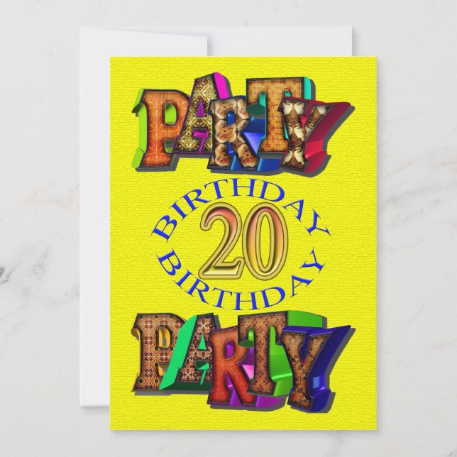 20e anniversaire invitation (Devant)