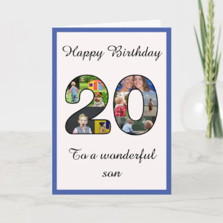 20e anniversaire Son Photo Collage Modèle