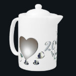 20e Mariage de porcelaine d'émeraude 1 photo<br><div class="desc">Pour une police vintage amusante avec ma théière graphique émeraude et porcelaine à l'occasion de votre 20e mariage anniversaire qui se marie bien avec votre décor maison. Je suis disponible pour toute personnalisation que vous souhaitez,  envoyez-moi un message et je vous répondrai immédiatement !</div>