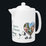 20e Mariage de porcelaine d'émeraude 1 photo<br><div class="desc">Pour une police vintage amusante avec ma théière graphique émeraude et porcelaine à l'occasion de votre 20e mariage anniversaire qui se marie bien avec votre décor maison. Je suis disponible pour toute personnalisation que vous souhaitez,  envoyez-moi un message et je vous répondrai immédiatement !</div>