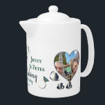 20e Mariage de porcelaine d'émeraude 1 photo<br><div class="desc">Pour une police vintage amusante avec ma théière graphique émeraude et porcelaine à l'occasion de votre 20e mariage anniversaire qui se marie bien avec votre décor maison. Je suis disponible pour toute personnalisation que vous souhaitez,  envoyez-moi un message et je vous répondrai immédiatement !</div>