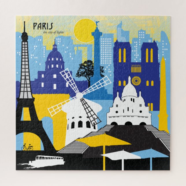 20x20 Paris Skyline Puzzle pour les personnes aveu (Vertical)