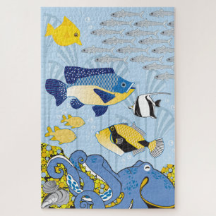 20x30 Art Déco Ocean Puzzle pour les aveugles de c