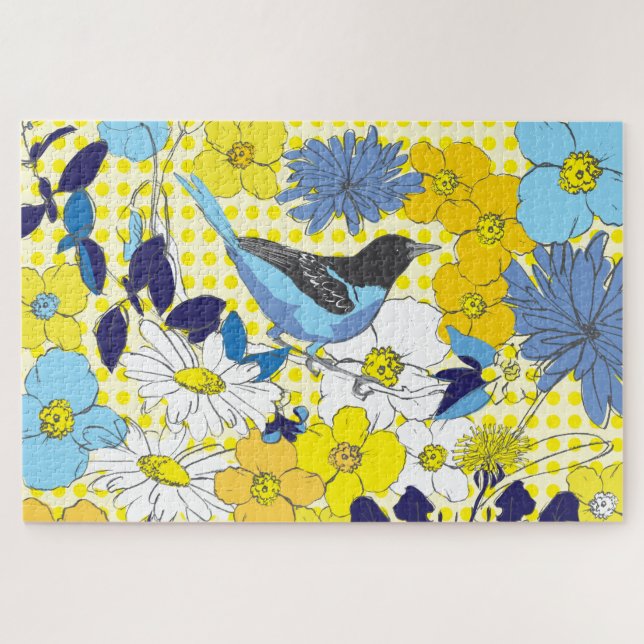 20x30 Bluebird Puzzle pour les aveugles de couleur (Horizontal)