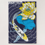 20x30 Koi et Lotus Puzzle pour les personnes aveug<br><div class="desc">Un koi et une fleur de lotus dans les tons bleu,  jaune,  noir,  gris et blanc. C'est un grand casse-tête pour les gens qui vivent avec la forme la plus courante de cécité colorée.</div>