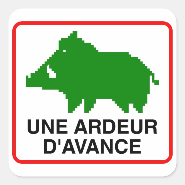20x Small Sticker - UNE ARDEUR D'AVANCE (Devant)