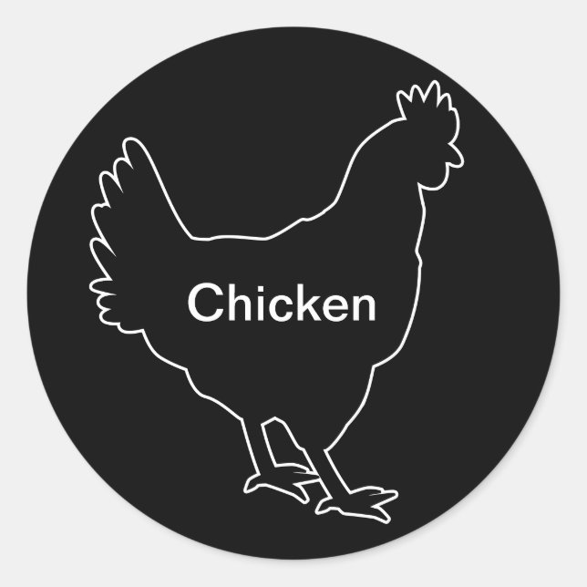 20x Stickers Repas Choix de poulet (Devant)