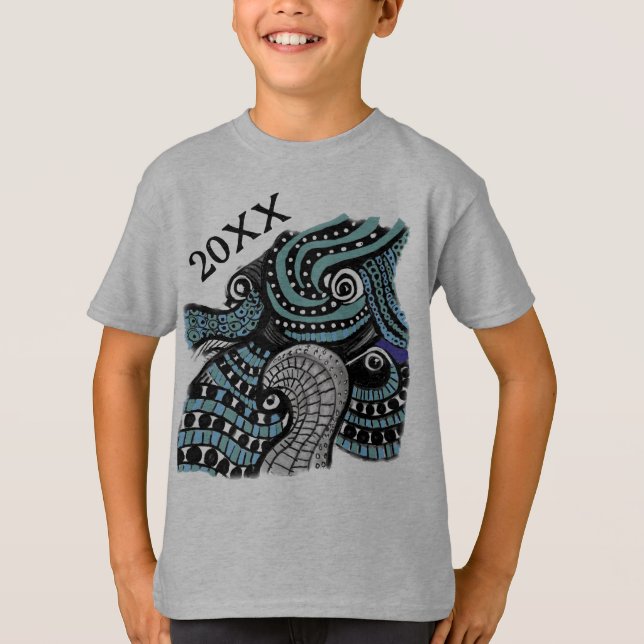 20XX Abstrait Graphic Art Imprimer T-shirt (Devant)