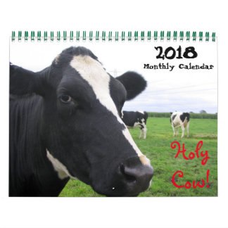 20XX Calendrier mensuel des murs de vache Heifers 