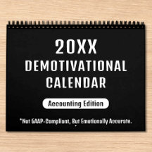 20XX Calendrier mural démotivationnel pour les com