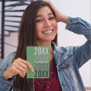 20XX Green Graduation Party Invitations