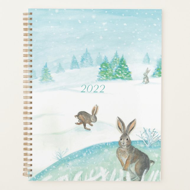20XX Lapins Assis & Sauts Sur Neige (Devant)