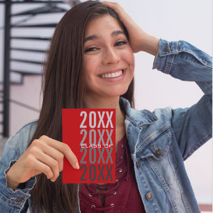 20XX Red Graduation Party Invitations