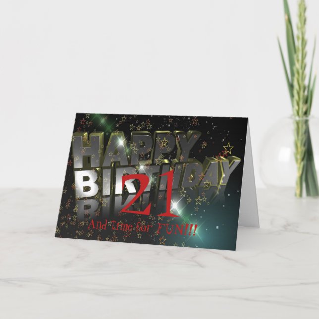 21 ET L'HEURE DE LA CARTE D'ANNIVERSAIRE AMUSANTE (Devant)