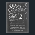 21 Invitation surprise à l'anniversaire Chalkboard<br><div class="desc">Une façon parfaite de invitation vos invités à cette fête d'anniversaire !</div>
