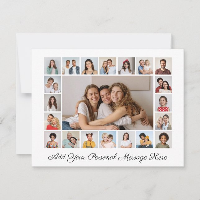 21 Photo Collage Ajoutez Votre Propre Carte De Voe (Devant)