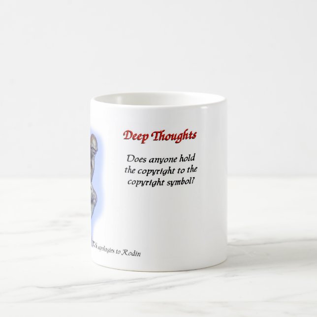 21 Profondes pensées - mug copyright (Centre)