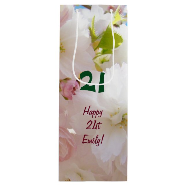 21 sacs cadeaux Joyeux 21e Anniversaire Anniversai (Devant)