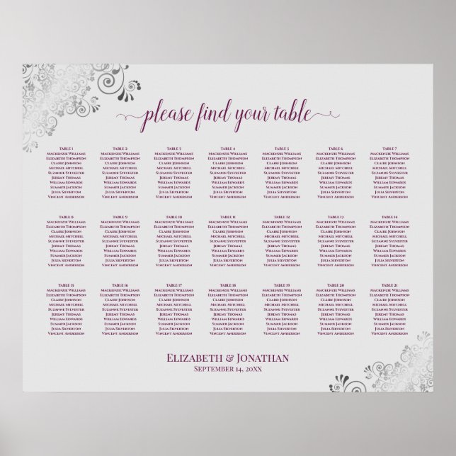 21 Tableau Mariage Cassis en gris (Devant)