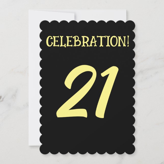 21E ANNIVERSAIRE ÂGE 21 FÊTE SUR MESURE Invitation (Devant)
