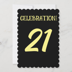 21E ANNIVERSAIRE ÂGE 21 FÊTE SUR MESURE Invitation