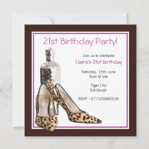 21e anniversaire Chaussures Invitation