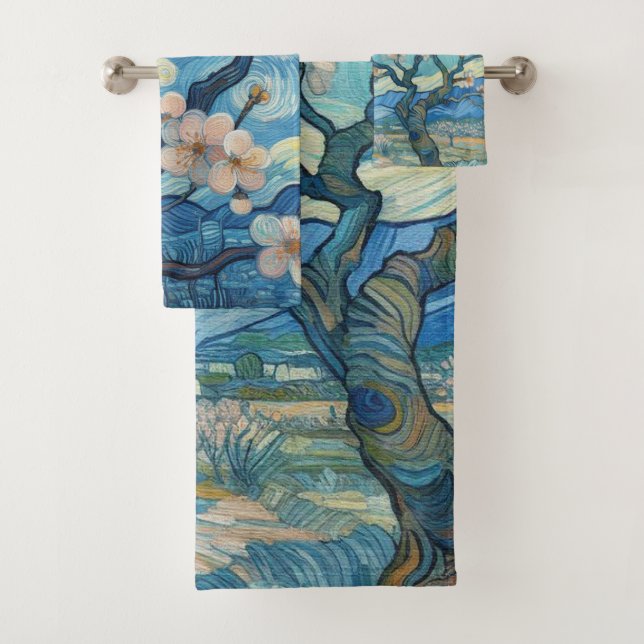 21e Anniversaire crème bleu fleur amande (En situation)