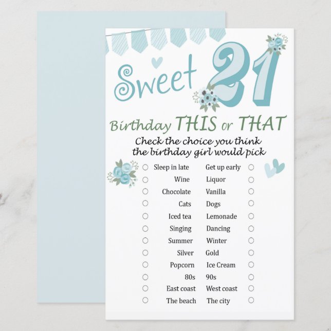 21e anniversaire de ce ou ce jeu (Devant / Derrière)