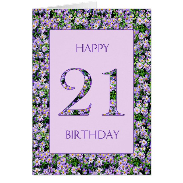 21e anniversaire de marguerites violettes (Devant)