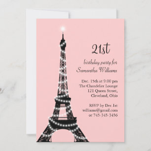 21e anniversaire Invitation de la Tour Eiffel