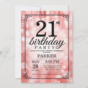 21e anniversaire Invitation Parties scintillant ro