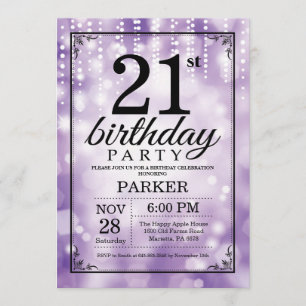 21e anniversaire Invitation Parties scintillant vi