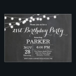 21e Anniversaire Invitation Tableau de bord<br><div class="desc">21e anniversaire Invitation avec String Lights Arrière - plan de tableau de bord. 13ème 15ème 16ème 18ème 21ème 30ème 40ème 50ème 60ème 70ème 80ème 90ème 100ème,  Tout âge. Pour plus de personnalisation,  cliquez sur le bouton "Customiser" et utilisez notre outil de conception pour modifier ce modèle.</div>