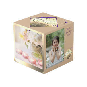 21e anniversaire Mariage Cube en laiton