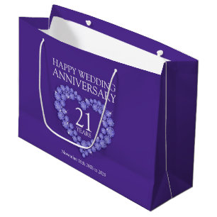 21e anniversaire mariage iolite photo sac violet