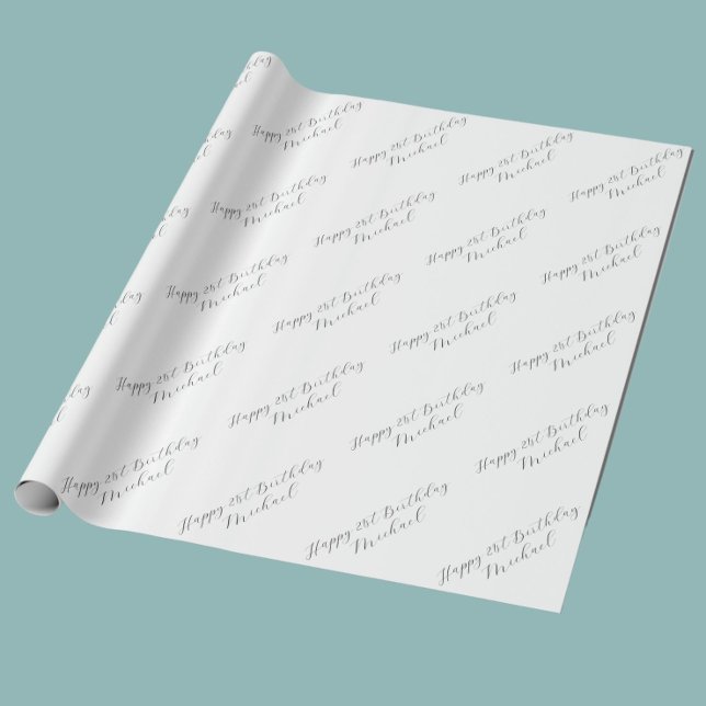 21e Anniversaire Papier cadeau personnalisable (Créateur téléchargé)
