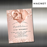 21e anniversaire rose or ballons d'invitation aima<br><div class="desc">Pour un 21ème anniversaire élégant. Un arrière - plan rose en or. Décoré d'or rose, de faux parties scintillant roses, de mousseux et de ballons. Personnalisez et ajoutez un nom, ainsi que les détails du parti. Le nom est écrit avec un script de style écrit à la main, numéro 21...</div>
