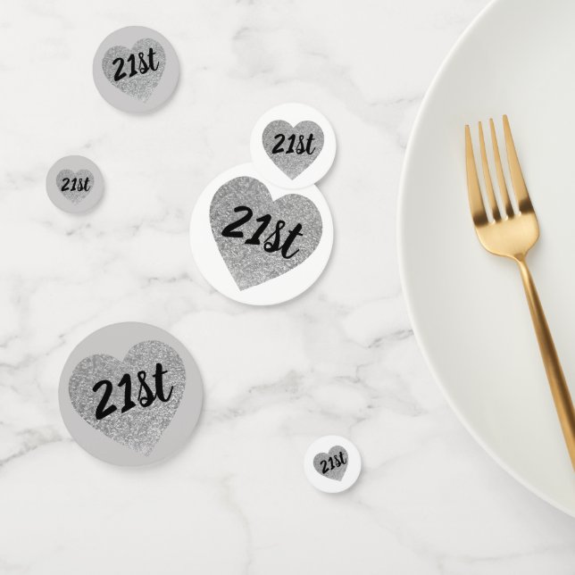 21e anniversaire table confetti (Groupe)