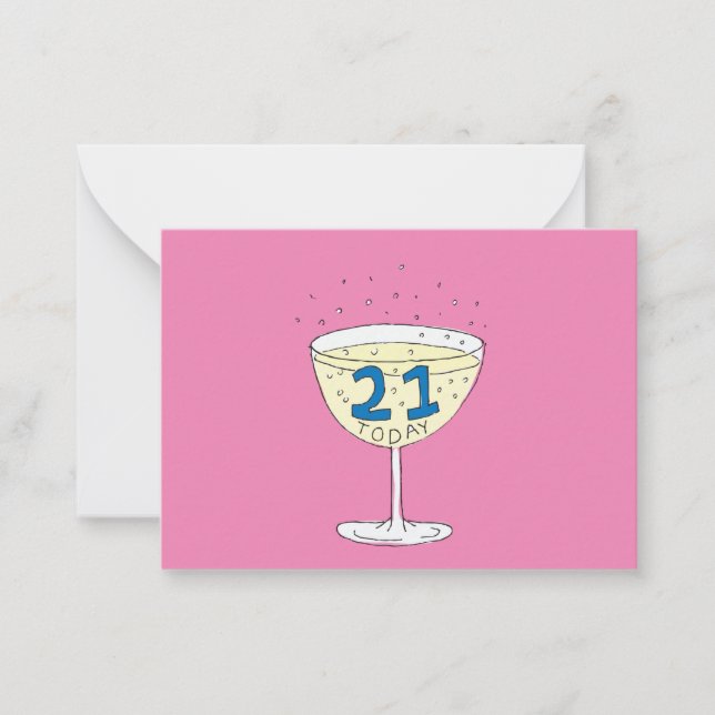 21e carte anniversaire 21 Aujourd'hui (Devant)