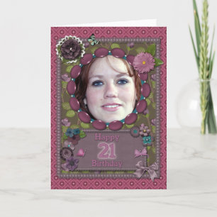 21e Carte photo pour un anniversaire