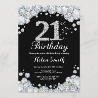 21e Invitation Anniversaire Chalkboard Diamant d'a