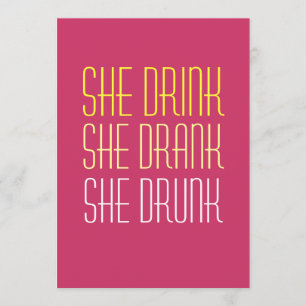 21e Invitation d'anniversaire - Boire Boire Boire