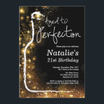 21e Invitation d'anniversaire du vin. Âgé à la per<br><div class="desc">21e Invitation d'anniversaire du vin. Vieilli à Perfection. Vin rouge. Invitation À La Dégustation De Vins. Champagne Parties scintillant noir et or. 18e 20e 21e 30e 40e 50e 60e 70e 80e 90e 100e, n'importe quel âge. Pour plus de personnalisation, cliquez sur le bouton "Customiser" et utilisez notre outil de conception...</div>