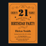 21e Invitation d'anniversaire Noir et Orange<br><div class="desc">21e Invitation Anniversaire Typographie Noire et Orange. Arrière - plan violet Lilac Lilac noir et orange. Anniversaire adulte. Hommes ou femmes, anniversaire. Enfants Garçon ou fille Ado Anniversaire adolescente Invitation . 13e 15e 16e 18e 20e 21e 30e 40e 50e 60e 70e 80e 90e 100e. N'Importe Quel Âge. Pour plus de...</div>
