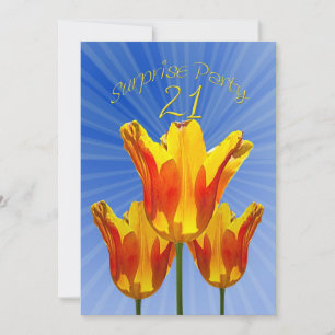 21e Invitation de fête d'anniversaire surprise