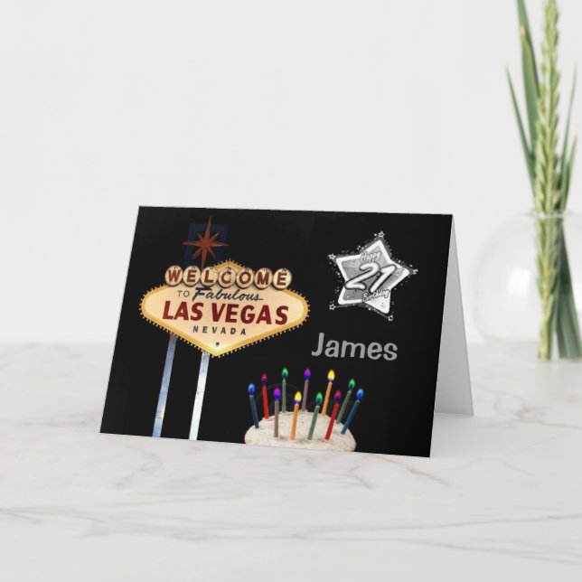 21ème carte d'anniversaire de Las Vegas (Devant)