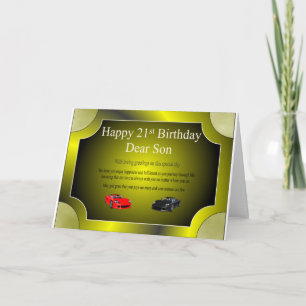 21ème Carte d'anniversaire (fils)