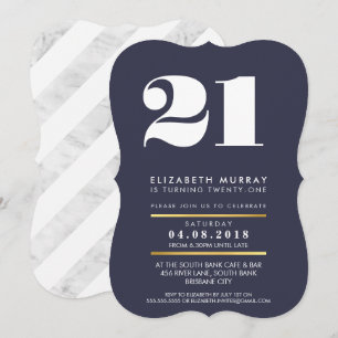 21ème INVITATION d'ÂGE de NOMBRE de blanc minimal