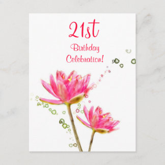 21ème invitation de fête d'anniversaire de