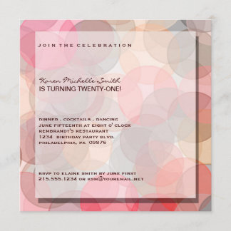 21ème invitation moderne minimaliste de fête